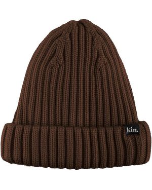 King Apparel Satin-lined Short Ribbed-knit Beanie - Brown
