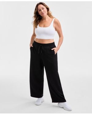 ID Ideology Plus Size Relaxed High-rise Fleece Pants - Black
