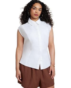 Eloquii Button Up Shirt - White