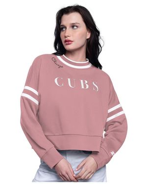 Starter Â Chicago Cubs Power Play Cropped Pullover Sweatshirt - Pink