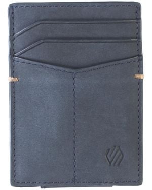 Johnston & Murphy Oil Tanned Money Clip Wallet - Blue