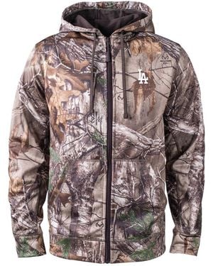 Dunbrooke Los Angeles Dodgers Trophy Realtree Full-zip Hoodie - Gray