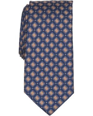 Perry Ellis Machin Grid Classic Tie - Blue