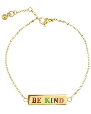 Rebl Jewelry Be Kind Dainty Id Bracelet - Metallic