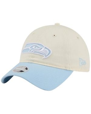KTZ Cream/coastal Blue Seattle Seahawks 9twenty Adjustable Hat