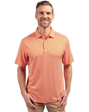 Cutter & Buck Forge Eco Double Stripe Stretch Recycled Polo Shirt - Orange