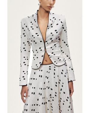 Nocturne Printed Tailored Jacket - White