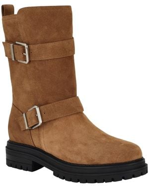 Calvin Klein Galivan Almond Toe Casual Booties - Brown