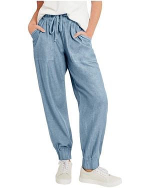 June + Vie June + Vie June + Vie Drawstring Denim jogger - Blue