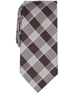 Michael Kors Keswick Plaid Classic Tie - Gray
