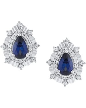 Macy's Lab-grown Emerald (5/8 Ct. T.w. - Blue