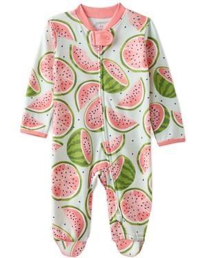 Butterblu Baby Girls Scout 2-way Zip Footed Sleep And Play Coveralls - White