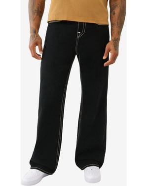 True Religion Vinny Super Flatlock Flap Jeans - Black
