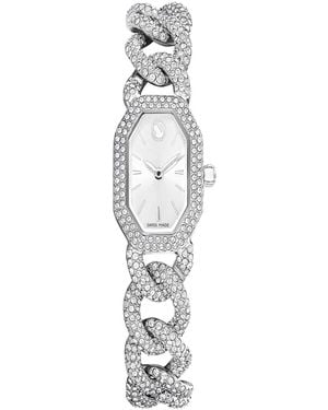 Swarovski Dextera Chain Swiss Crystal Bracelet Watch 44 X 20mm - White