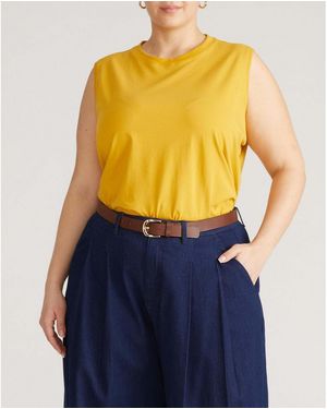 UNIVERSAL STANDARD Plus Size Patti Muscle Tank - Blue