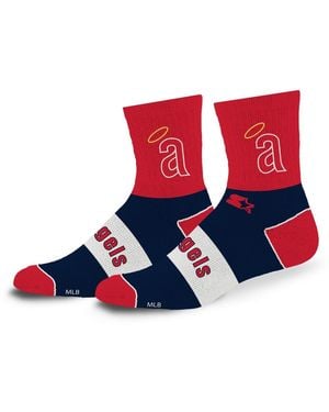 Starter And Los Angeles Angels Trifecta Throwback Mid-crew Socks - Red