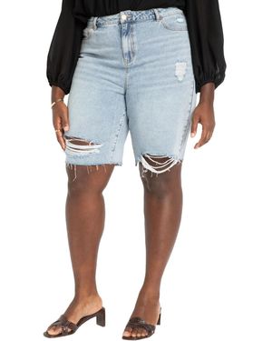 Eloquii Plus Size City Shorts - Blue