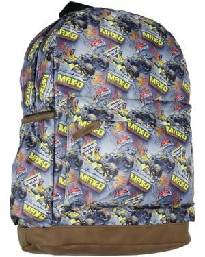MONSTER JAM Backpack Maximum Destruction Max-d Truck All-over Print School Book Bag - Gray