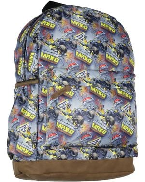 MONSTER JAM Backpack Maximum Destruction Max-d Truck All-over Print School Book Bag - Gray