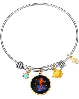 Disney Unwritten Multi Enamel Wish Star And Asha Bangle Bracelet - Blue