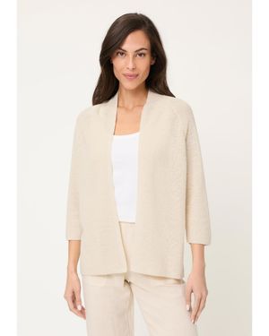 Olsen Open Front Cardigan - White