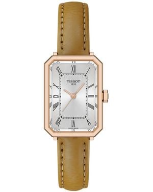 Tissot Rectangular Stainless Steel Watch 21.8mm - White
