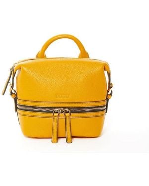 Susu Leather Backpack Purse Convertible Shoulder Crossbody Bag Medium Size - Yellow