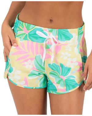 Hurley Tie Waistband Zipper Boardshort - Green
