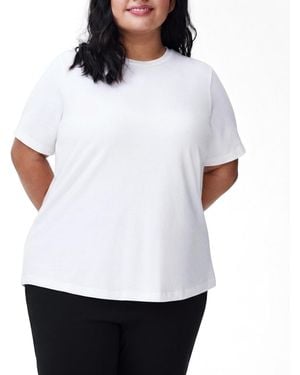 UNIVERSAL STANDARD Plus Size Signature Tee Rex - White