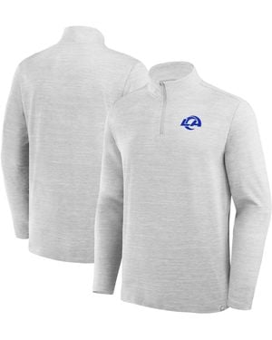 Fanatics Los Angeles Rams Clutch Quarter-zip Pullover - Gray