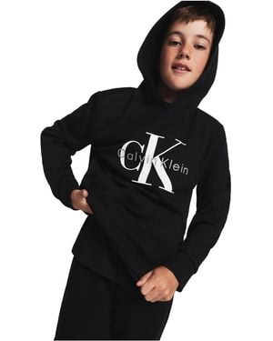 Calvin Klein Boys' 8-20 Long-sleeve Hooded Sweatshirt - Blue