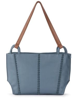 The Sak Los Feliz Large Leather Satchel Handbag - Blue