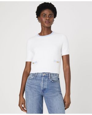 French Connection Sergio Short-sleeve Polo Top in White | Lyst
