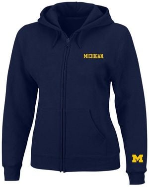 Profile Michigan Wolverines Plus Size Full-zip Jacket - Blue