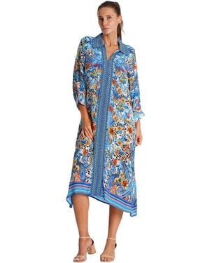 La Moda Clothing Midi Summer Dress - Blue