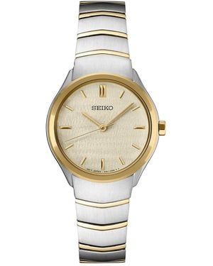 Seiko Essentials Two-tone Stainless Steel Bracelet Watch 30mm - White