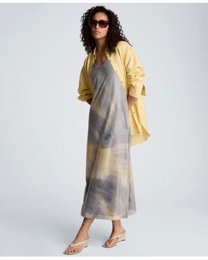 Kenneth Cole Scoop Neck Long Dress - White