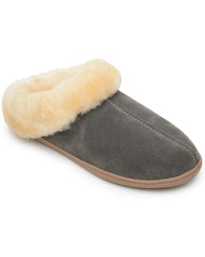 Minnetonka Sheepskin Mule - Gray
