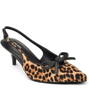 Nine West Lyrical Bow Kitten Heel Pumps - Metallic