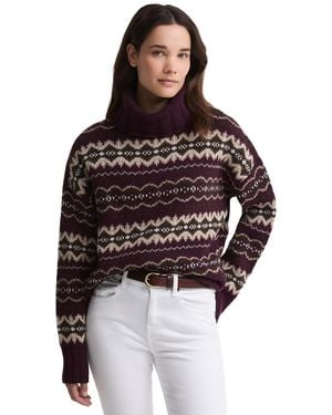 Barbour Helen Fair Isle Turtleneck Sweater - Brown
