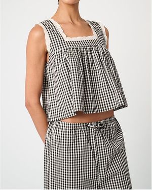 WeWoreWhat Square Neck Baby Doll Top - Gray