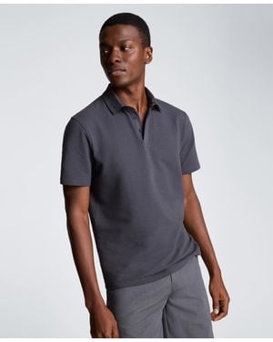 Kenneth Cole Seersucker Classic-fit Polo Shirt - Blue