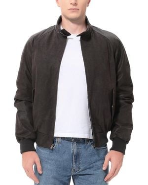Landing Leathers Men Wwii Distressed Leather Bomber Jacket - Gray