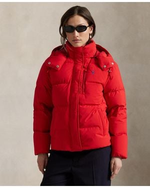 Polo Ralph Lauren Quilted Hooded Down Jacket - Red