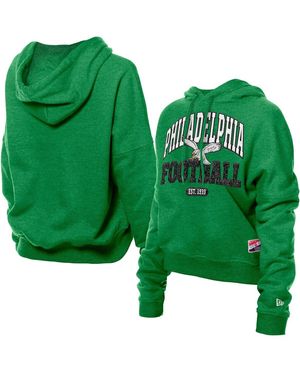 KTZ Philadelphia Eagles Throwback Boxy Hoodie Sweatshirt - Green