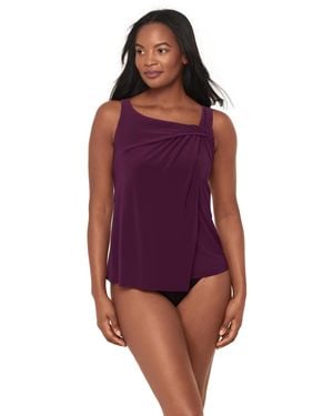Miraclesuit Rock Solid Atria Pull-on Tankini Top - Purple