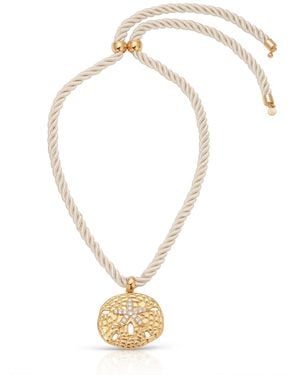 Ettika Sand Dollar Pendant Necklace - White