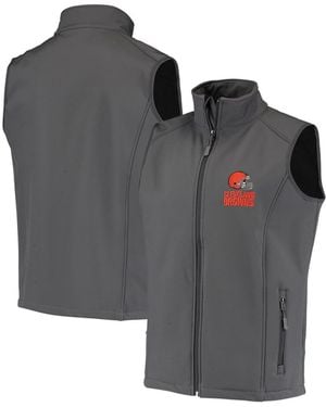 Dunbrooke Cleveland Browns Circle Archer Softshell Full-zip Vest - Gray
