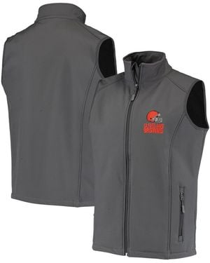 Dunbrooke Cleveland Browns Circle Archer Softshell Full-zip Vest - Gray
