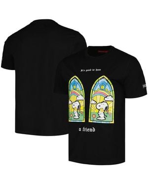 FREEZE MAX And Peanuts Snoopy A Friend T-shirt - Black